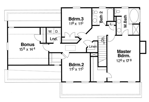 Second Floor image of MORGAN-C House Plan